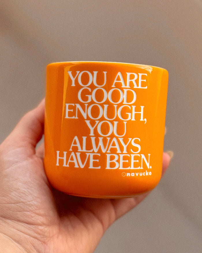 Porzellanbecher YOU ARE GOOD ENOUGH Limited Edition – hochwertiger Becher von NAVUCKO