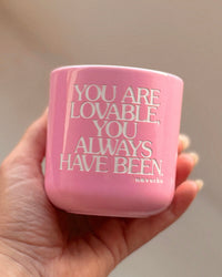 Porzellanbecher YOU ARE LOVABLE Limited Edition – hochwertiger Becher von NAVUCKO