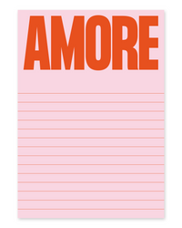 Notizblock AMORE DIN A5 Rosa/Rot – hochwertiger Schreibblock mit AMORE-Design von NAVUCKO