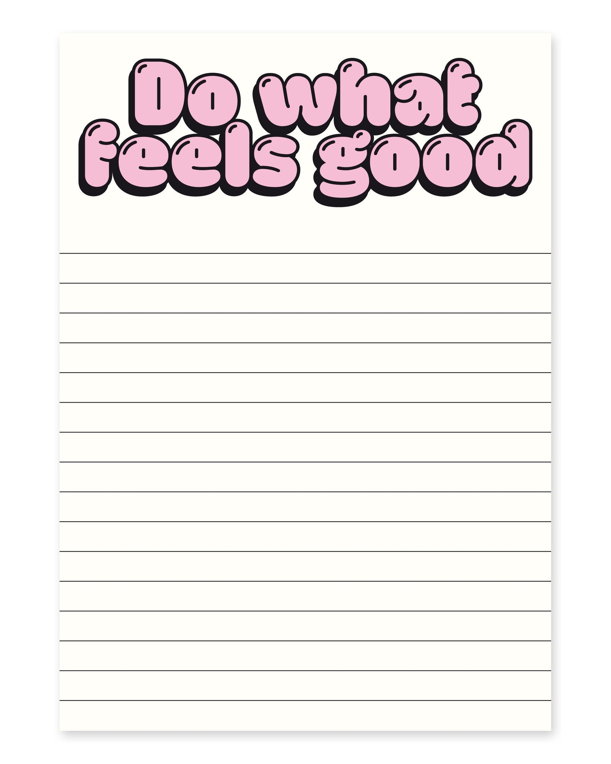 Notizblock DO WHAT FEELS GOOD DIN A5 – hochwertiger Schreibblock von NAVUCKO