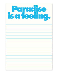 Notizblock PARADISE IS A FEELING. DIN A5 – hochwertiger Schreibblock von NAVUCKO