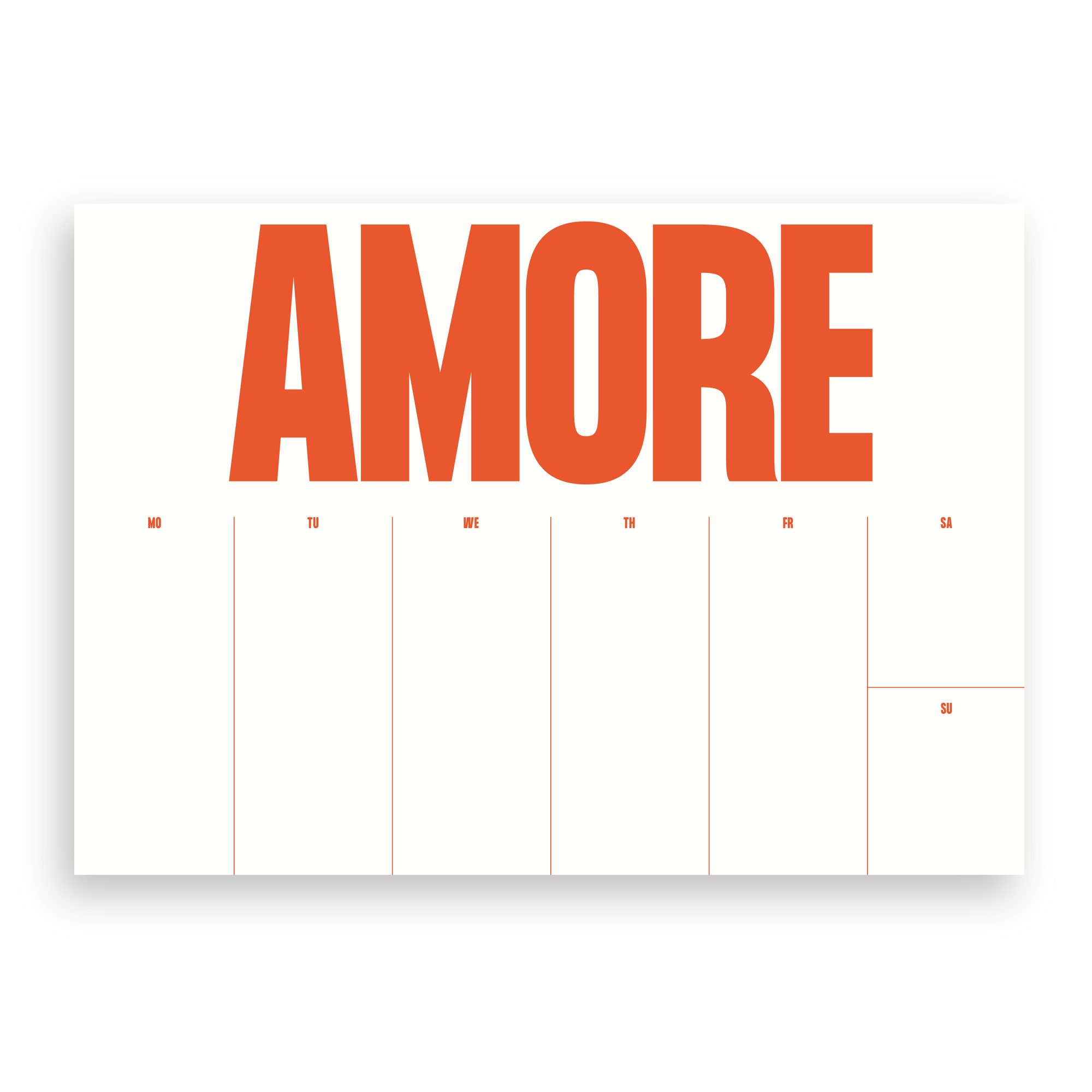 Weekly planner AMORE, DIN A4 