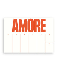 Wochenplaner AMORE DIN A4 – Papier-Planer mit AMORE-Design – Geschenkidee für Lover – NAVUCKO