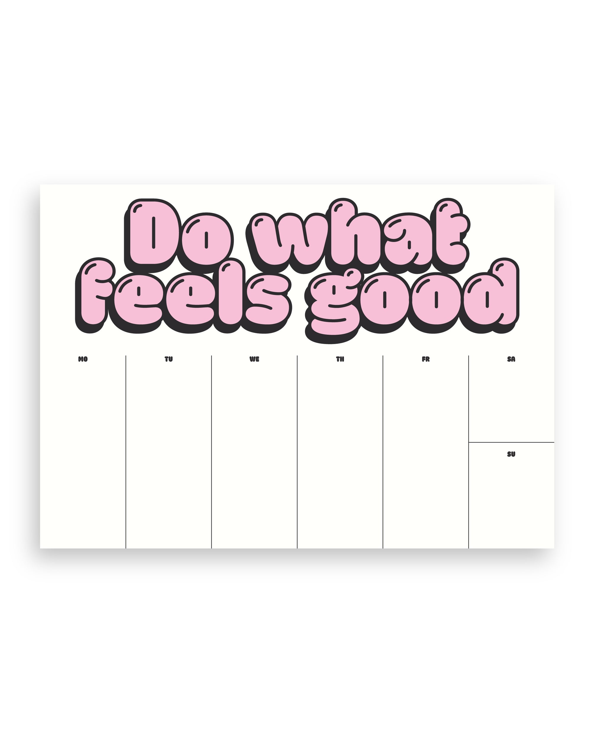 Wochenplaner Do What Feels Good DIN A4 – Papier-Planer mit Statement-Design – Geschenkidee – NAVUCKO