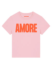 Damen T-Shirt AMORE Pink – hochwertiges Shirt mit AMORE Design von NAVUCKO