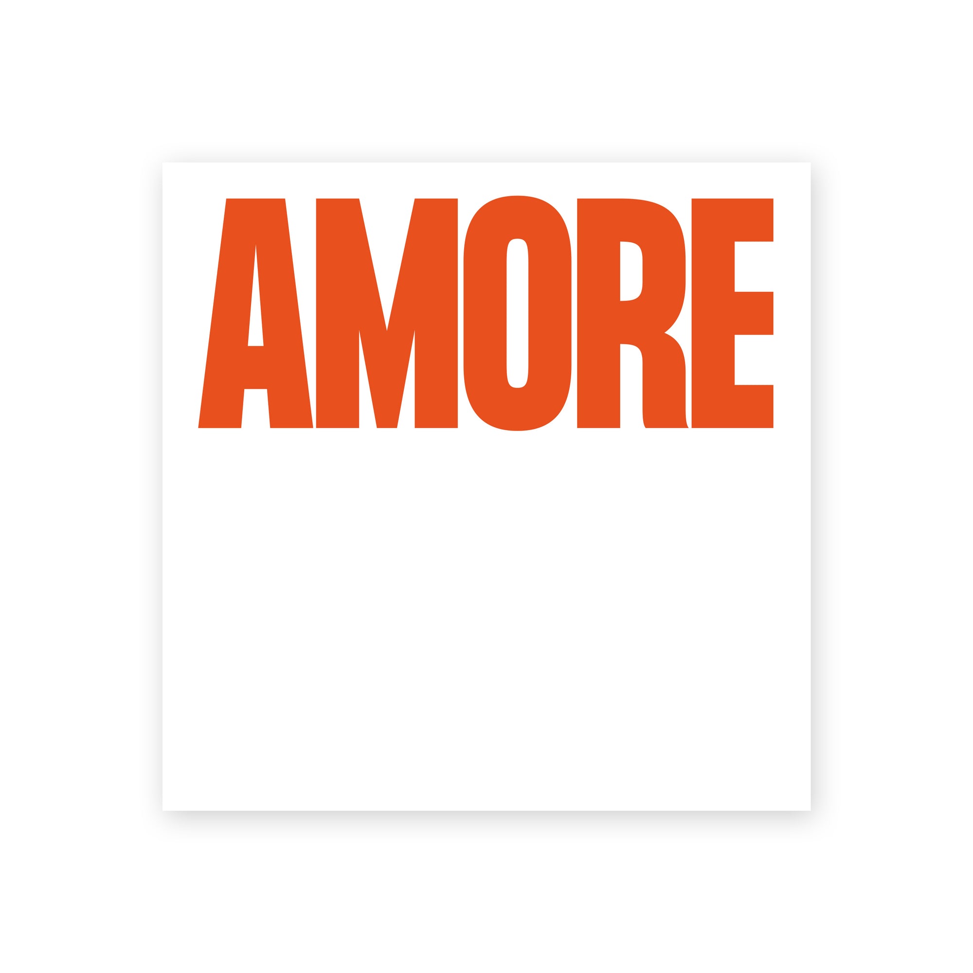 Haftnotizen AMORE – Weiß/Rot, 50 Blatt