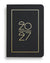 NAVUCKO Pocket Kalender 2027 in Ebony Schwarz – Softcover Kalender mit goldenem Rahmen und typografischem 2027 Design, DIN A6