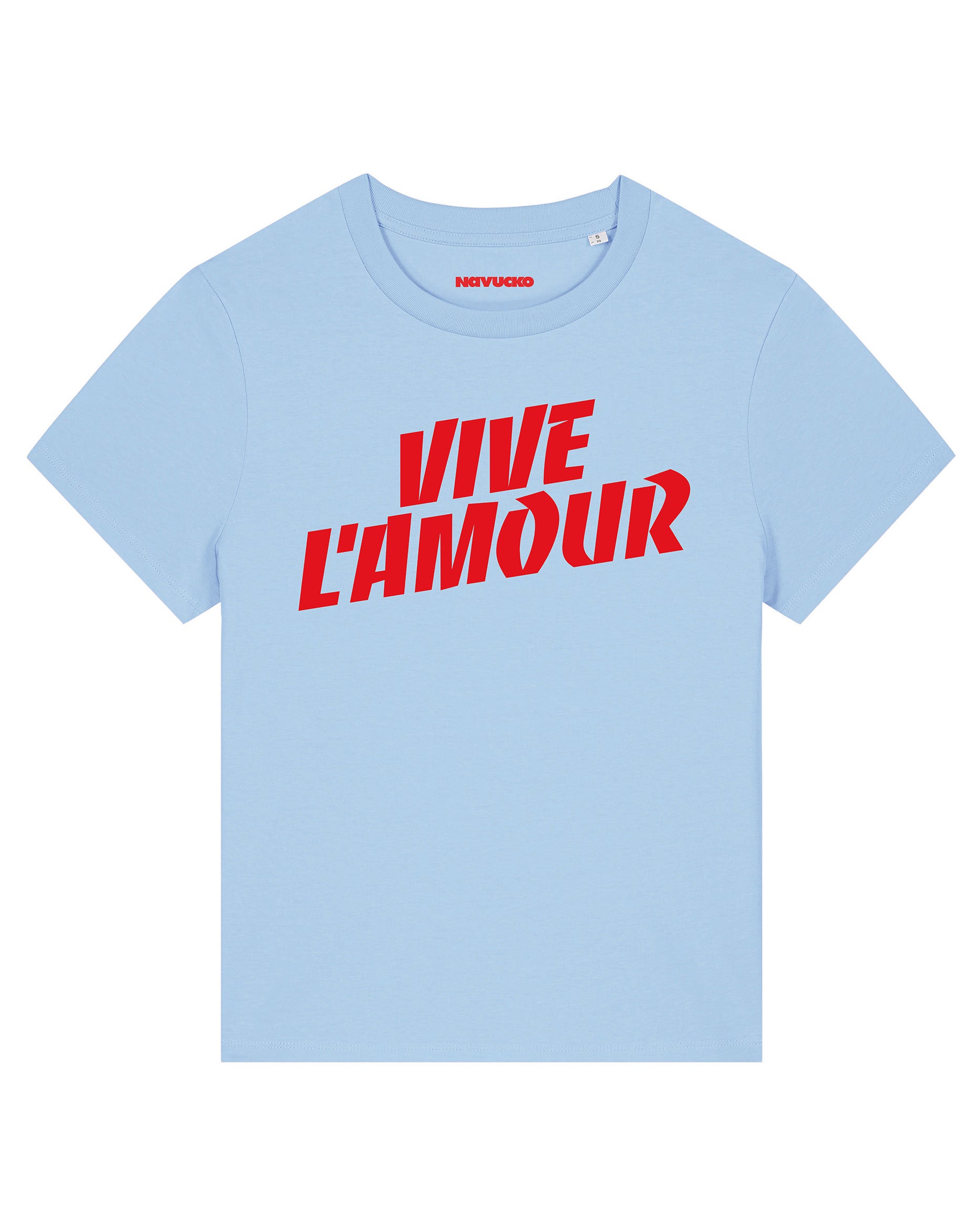 Women's T-Shirt VIVE L'AMOUR, Color Soul Blue