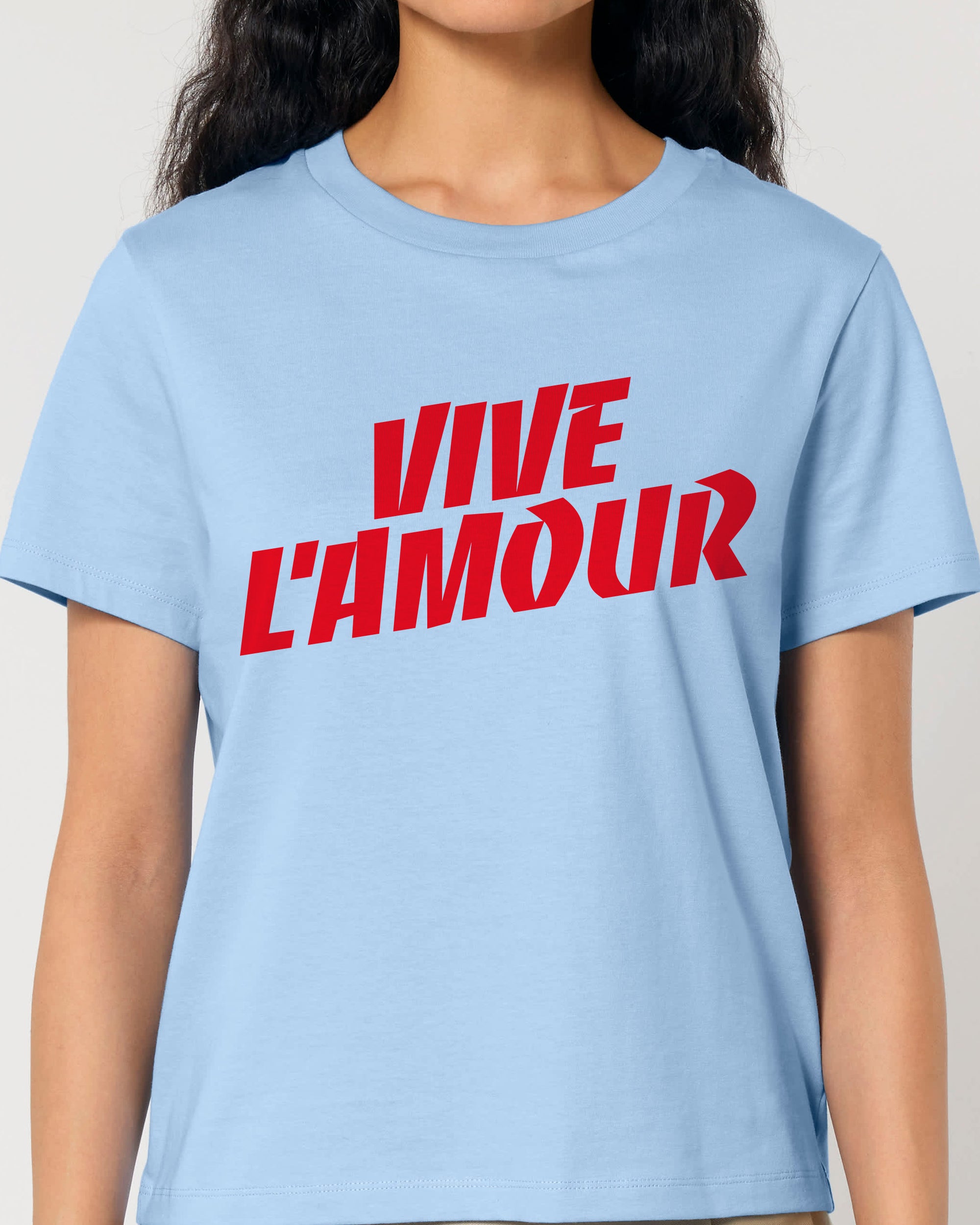 Damen T-Shirt VIVE L'AMOUR, Farbe Soul Blue