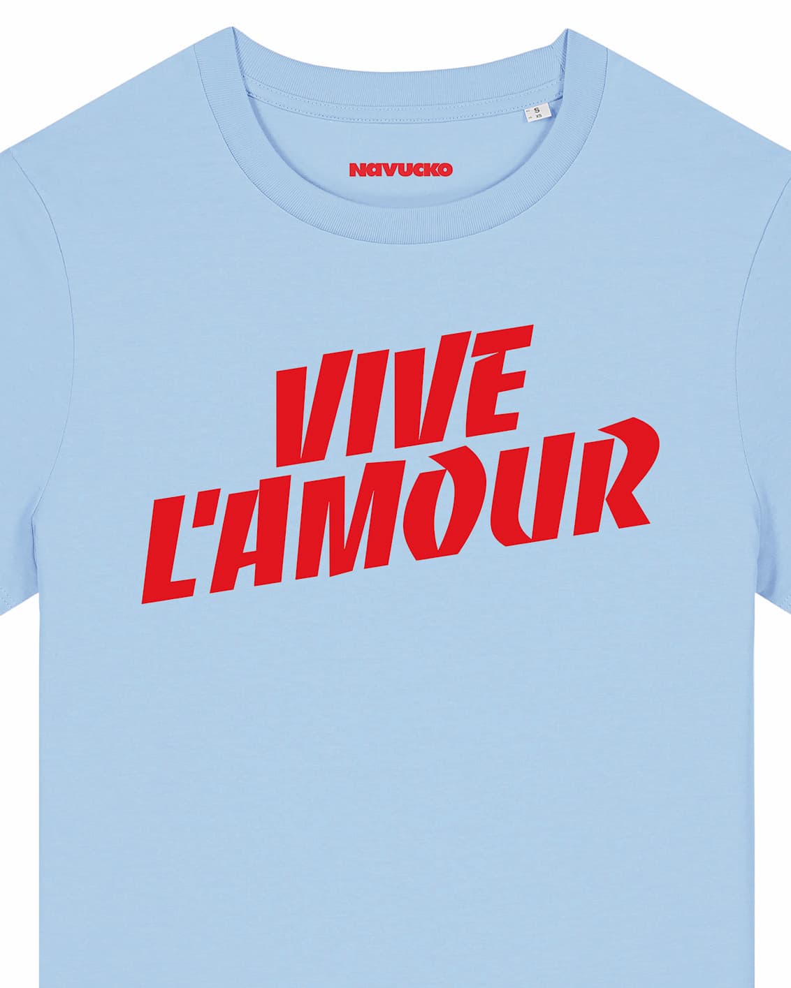 Women's T-Shirt VIVE L'AMOUR, Color Soul Blue