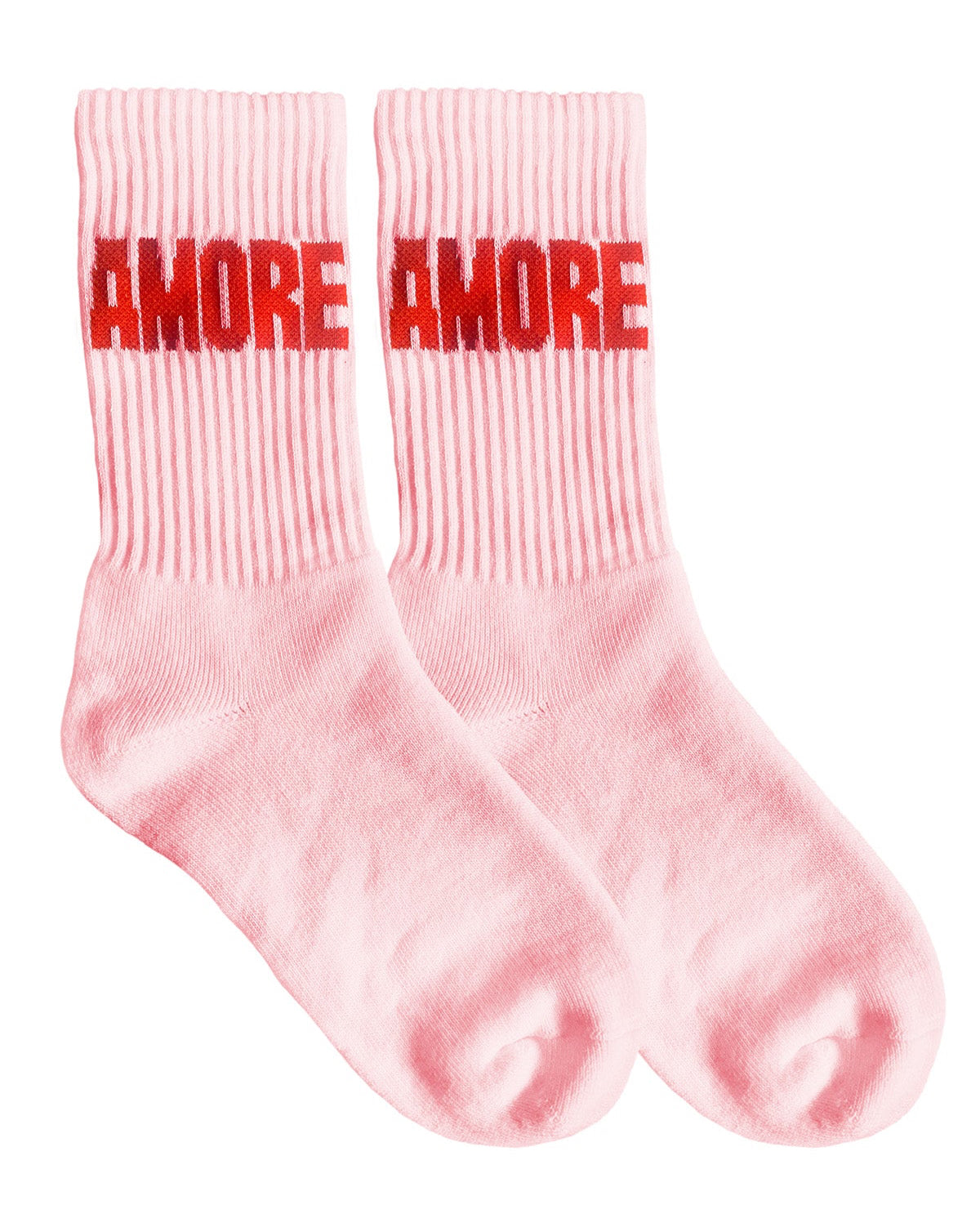 Socken AMORE Rosa/Rot – Baumwollsocken mit AMORE-Design von NAVUCKO