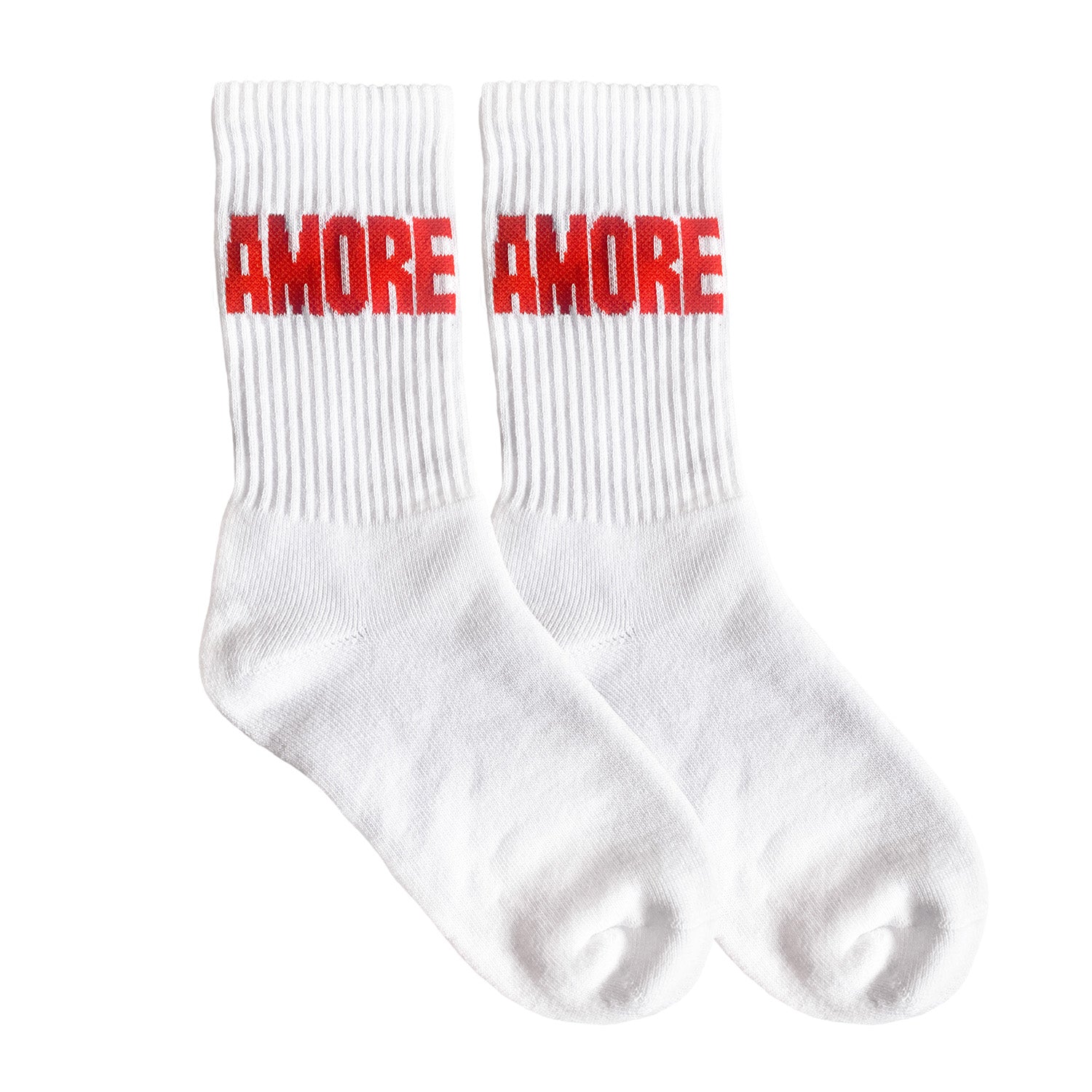 Socken AMORE, Farbe Rot/Weiß NEU