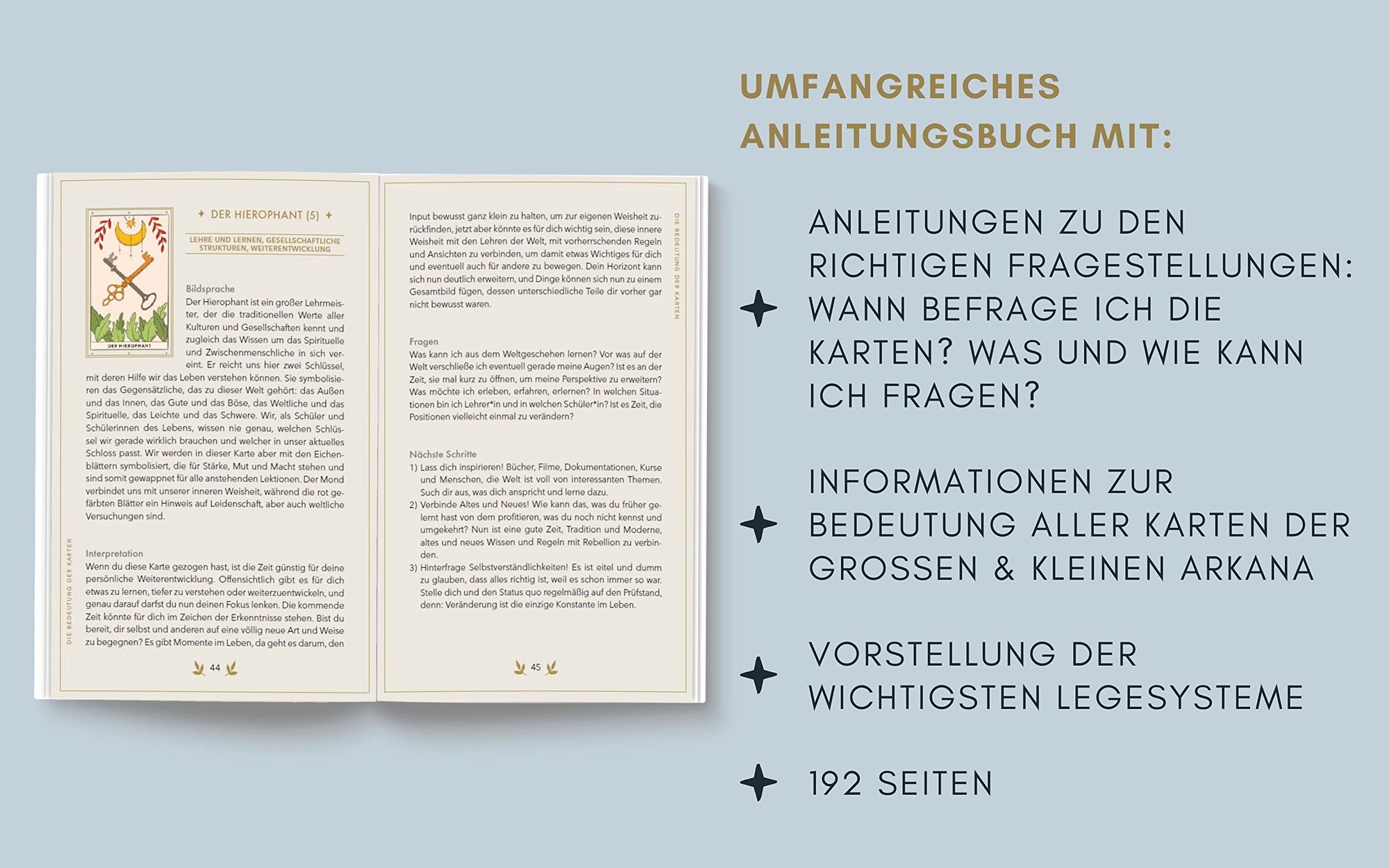 Tarotkarten mit Buch, Set für Anfänger - von Verena Klindert