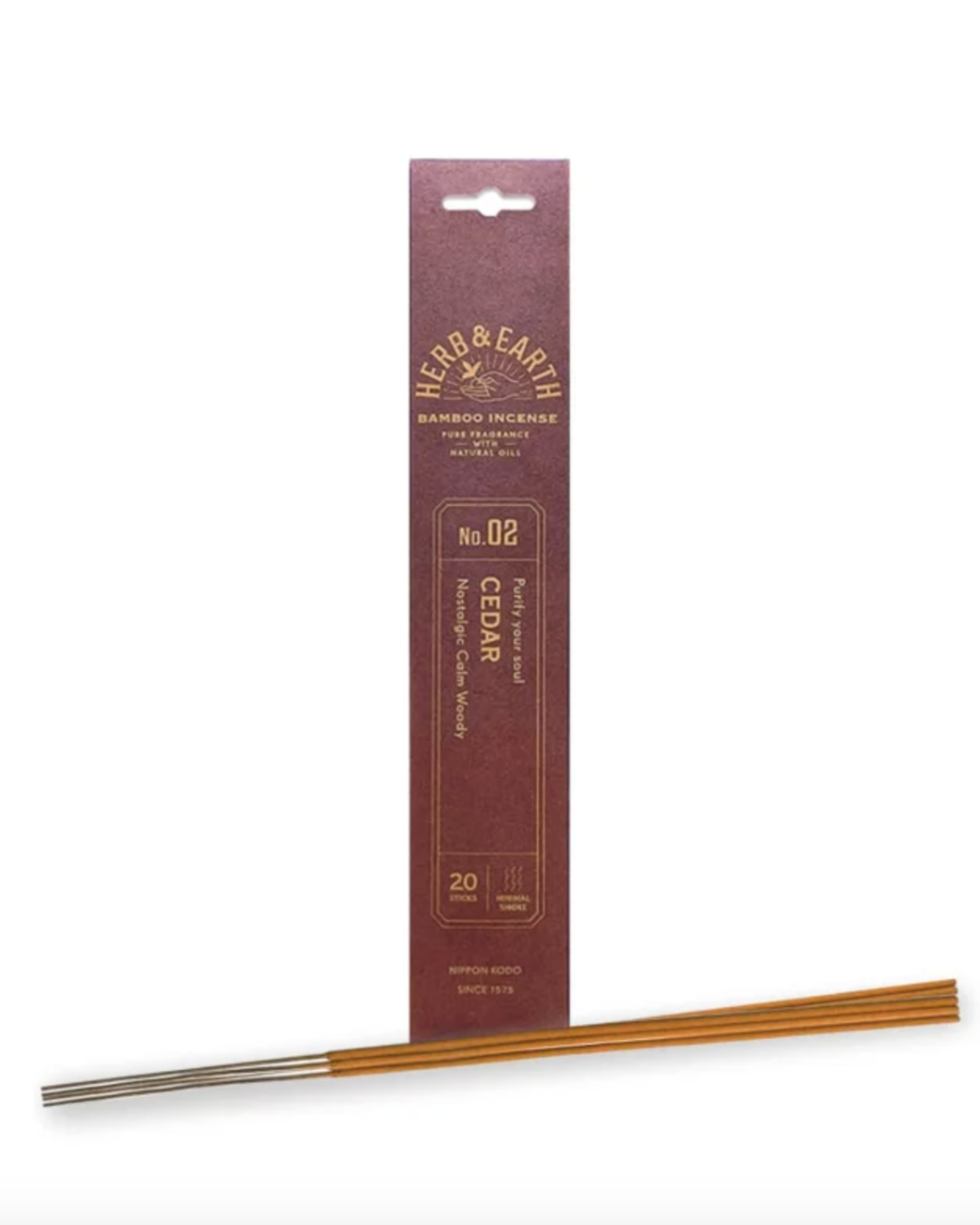 Herb & Earth Japanische Räucherstäbchen Cedar – natürlicher Duft von NAVUCKO