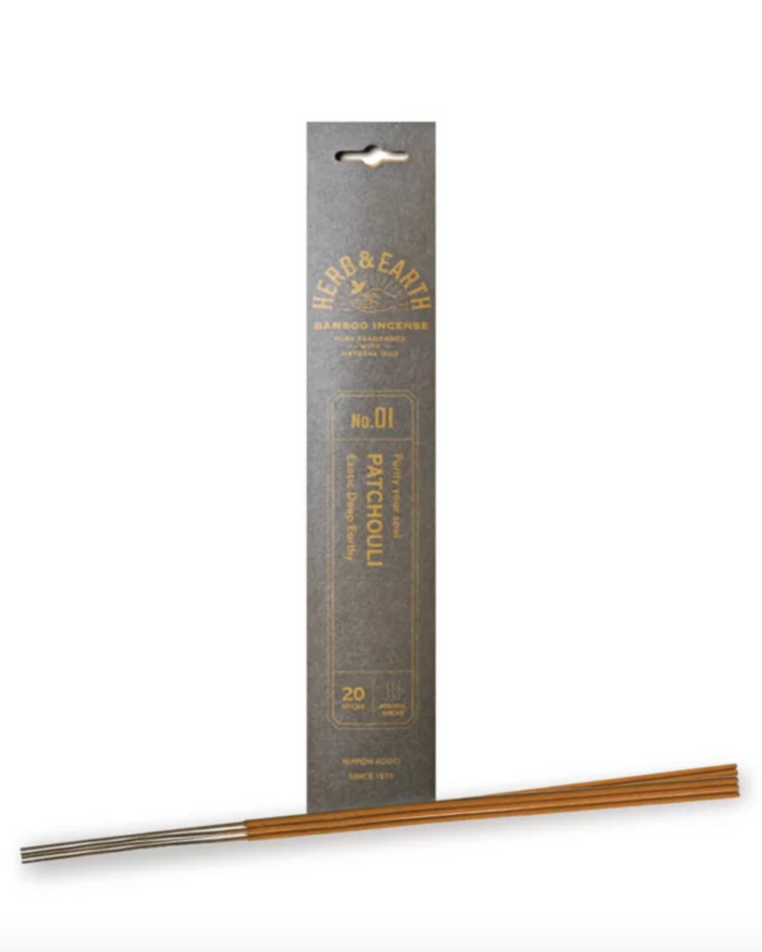 Herb & Earth Japanische Räucherstäbchen Patchouli – natürlicher Duft von NAVUCKO
