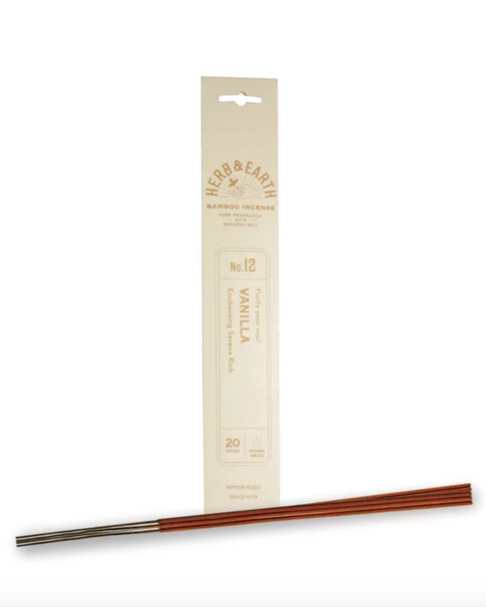 Herb & Earth Japanische Räucherstäbchen Vanilla – natürlicher Duft von NAVUCKO