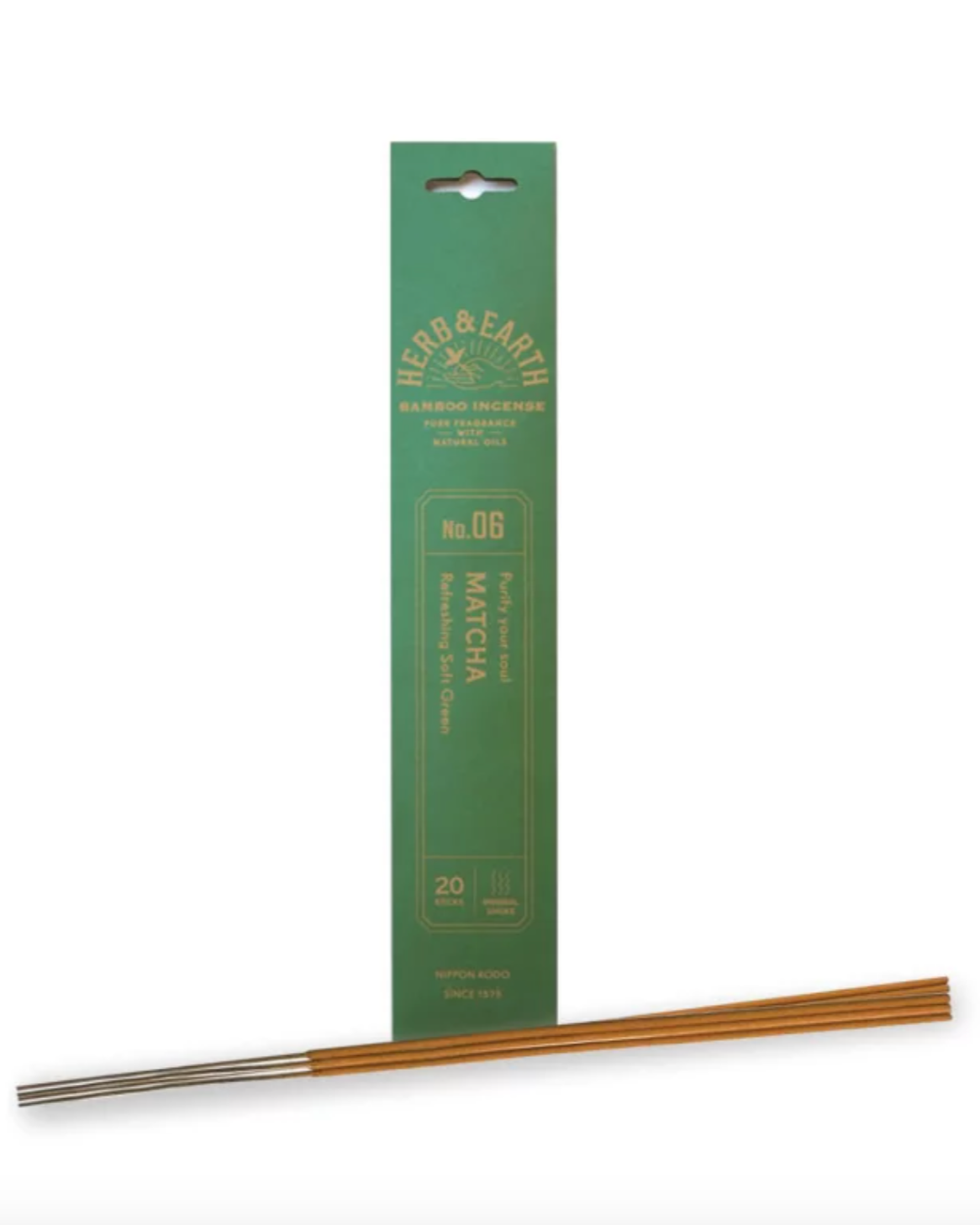 Herb & Earth Japanische Räucherstäbchen Matcha – natürlicher Duft von NAVUCKO
