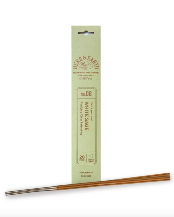 Herb & Earth Japanische Räucherstäbchen White Sage – natürlicher Duft von NAVUCKO